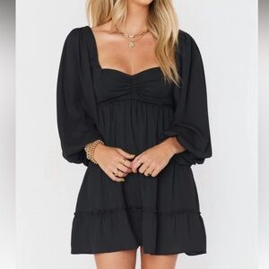 Show me your mumu black long sleeve dress